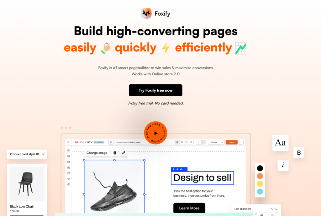 Foxify page builder app